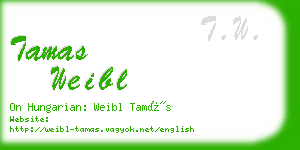 tamas weibl business card